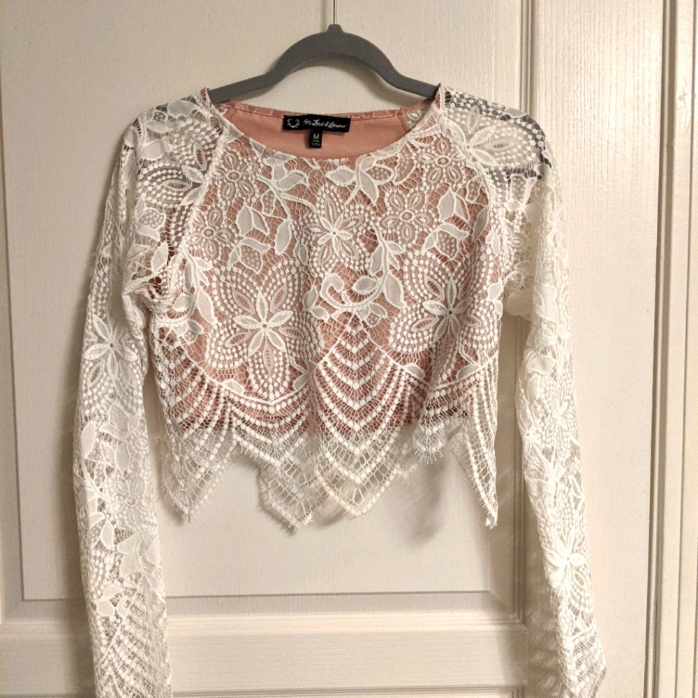 For Love and Lemons Guava Crop Top